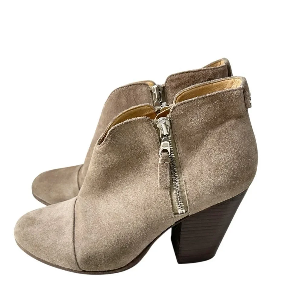 Rag & Bone Tan Suede Bootie Margot Size 38.5/8.5